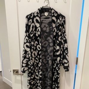 Anthropologie long leopard cardigan